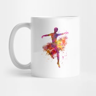 Classical ballet girl in watercolor Mug